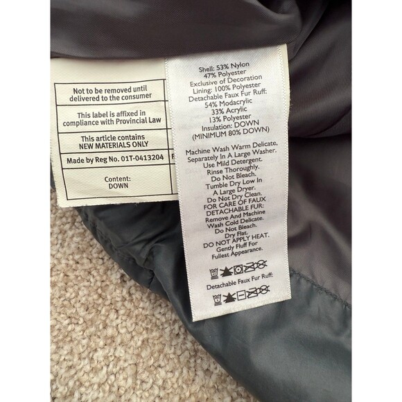 Eddie Bauer Down Puffer Vest EB 650 Women’s Size XS Charcoal Gray Cozy - Picture 8 of 9